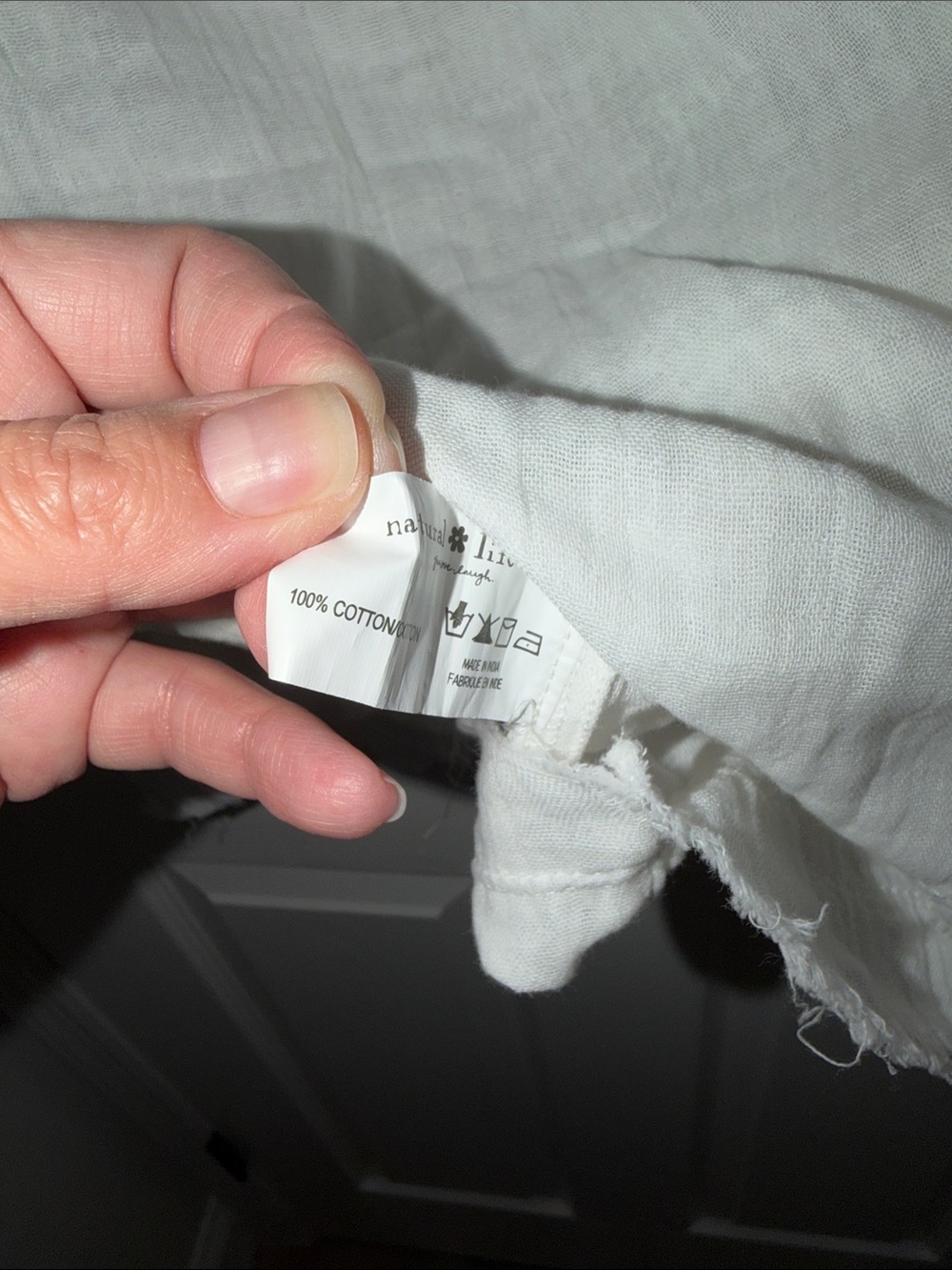 NATURAL LIFE White Linen Peasant Tunic Top - Picture 3 of 5